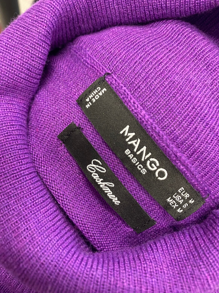 Fabulous Mango cashmere High neck Sweater UK 10 Purple KF221