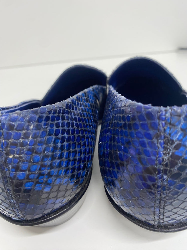 Fabulous Paul smith Janell leather Loafers UK5 Blue & Black Animal KF221