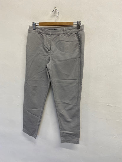 Fabulous Mint Velvet Chino Trousers cropped Uk 10 Grey KF221