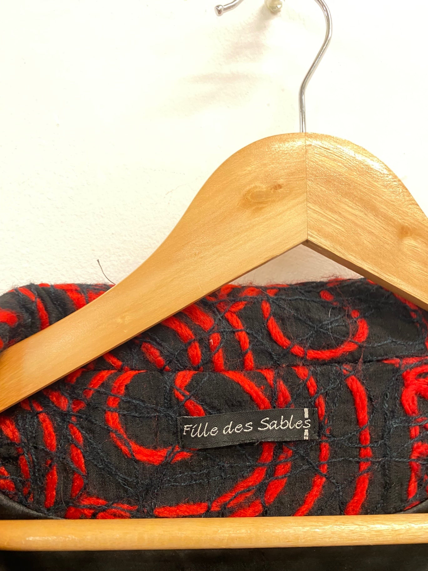 Fabulous Fille de sables Longline jacket & waistcoat UK 8 Black and Red manga alternative KF221