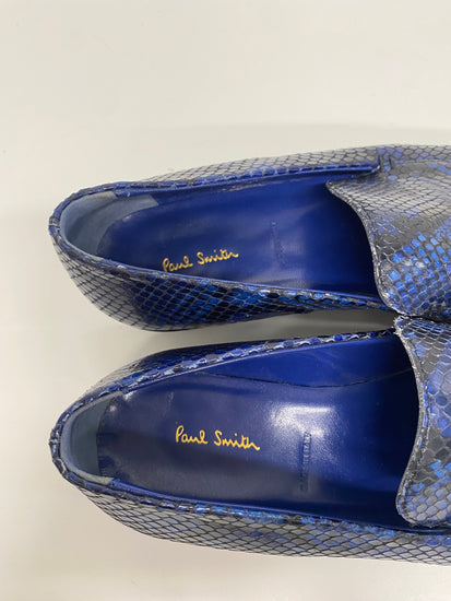 Fabulous Paul smith Janell leather Loafers UK5 Blue & Black Animal KF221