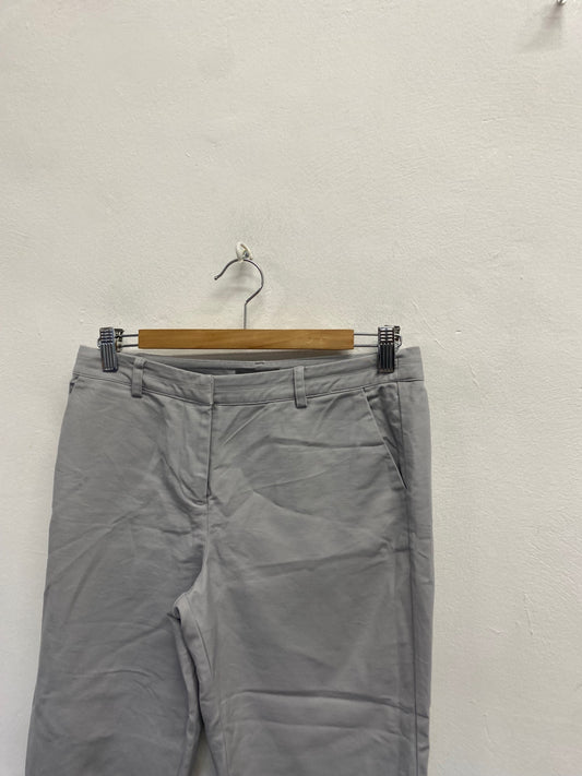 Fabulous Mint Velvet Chino Trousers cropped Uk 10 Grey KF221