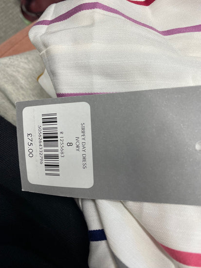 Fabulous Oliver Bonas Midi day Dress UK 8 Multicolor striped KF221