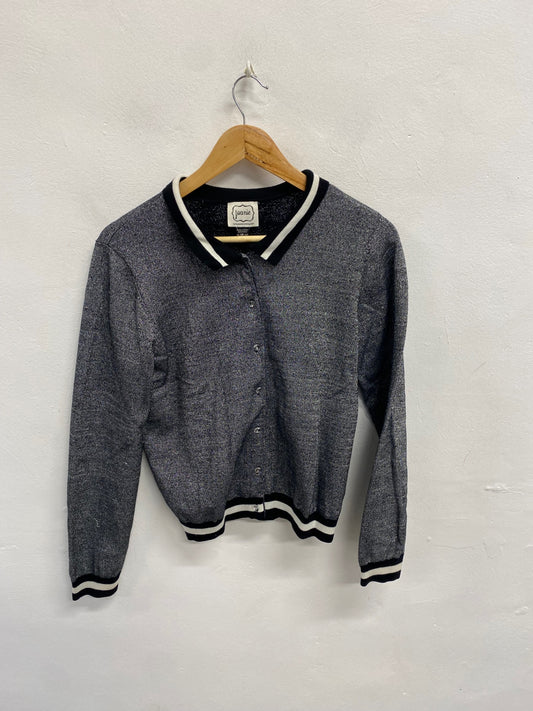 Fabulous Joanie Cardigan UK 10 Silver metallic PT503