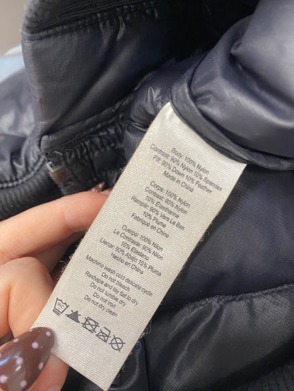 Fabulous Alo Quilted jacket UK 6-8 Black bomber style down lined KF221