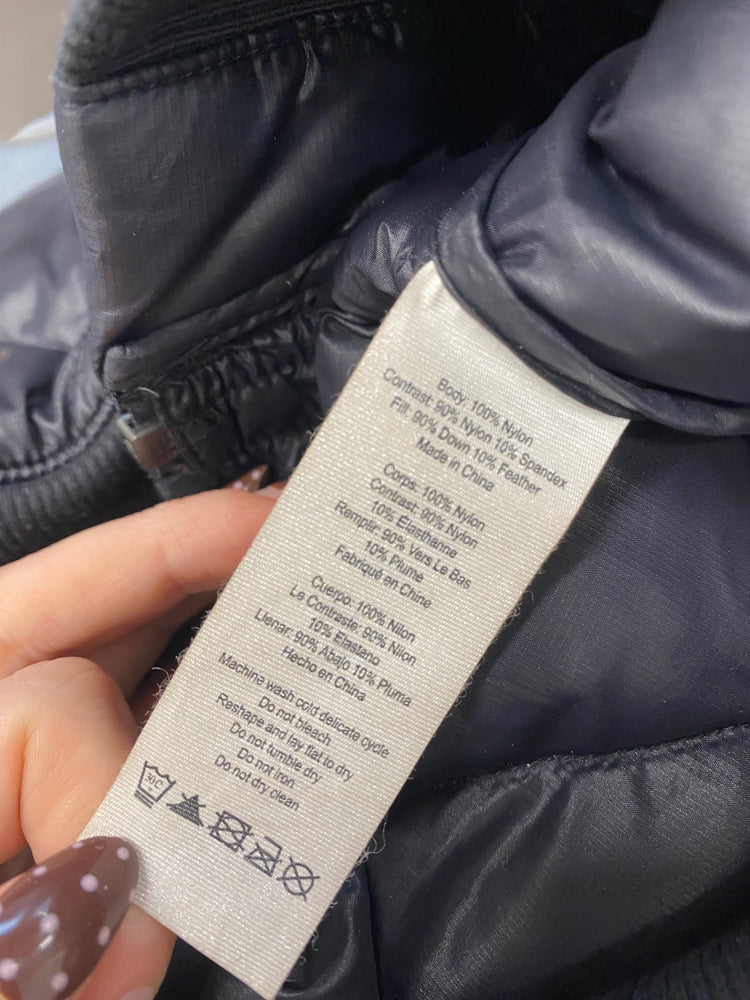 Fabulous Alo Quilted jacket UK 6-8 Black bomber style down lined KF221