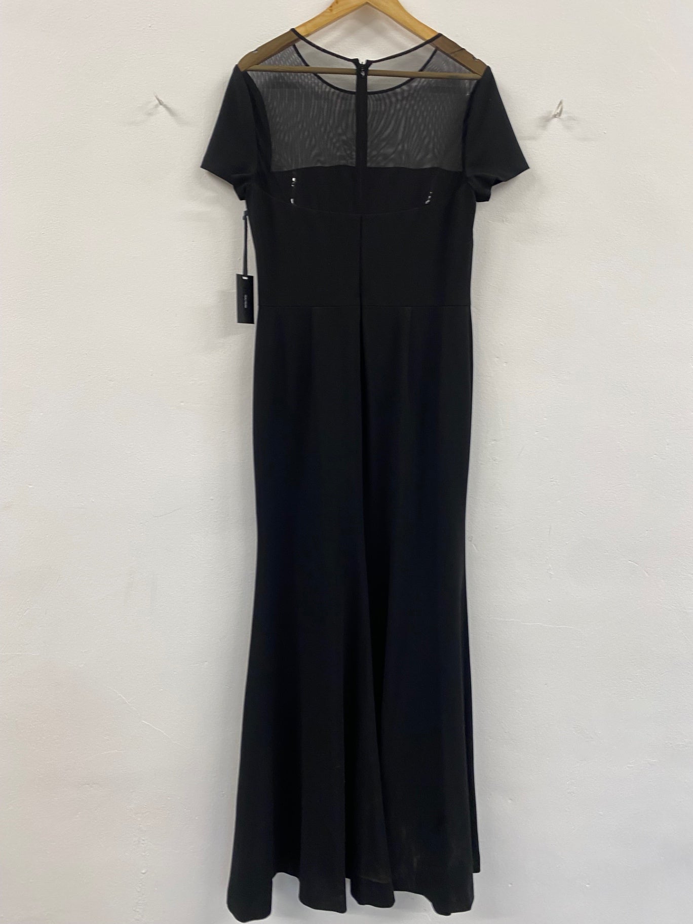 Fabulous Vera Wang evening maxi Dress UK12 Black RG99