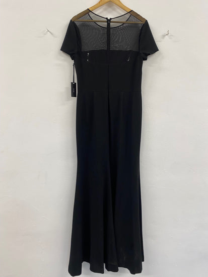 Fabulous Vera Wang evening maxi Dress UK12 Black RG99