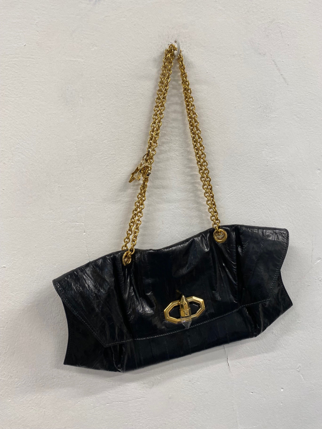 Fabulous classic leather  Moltedo evening Bag One size Black DM002