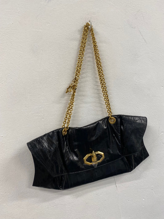 Fabulous classic leather  Moltedo evening Bag One size Black DM002