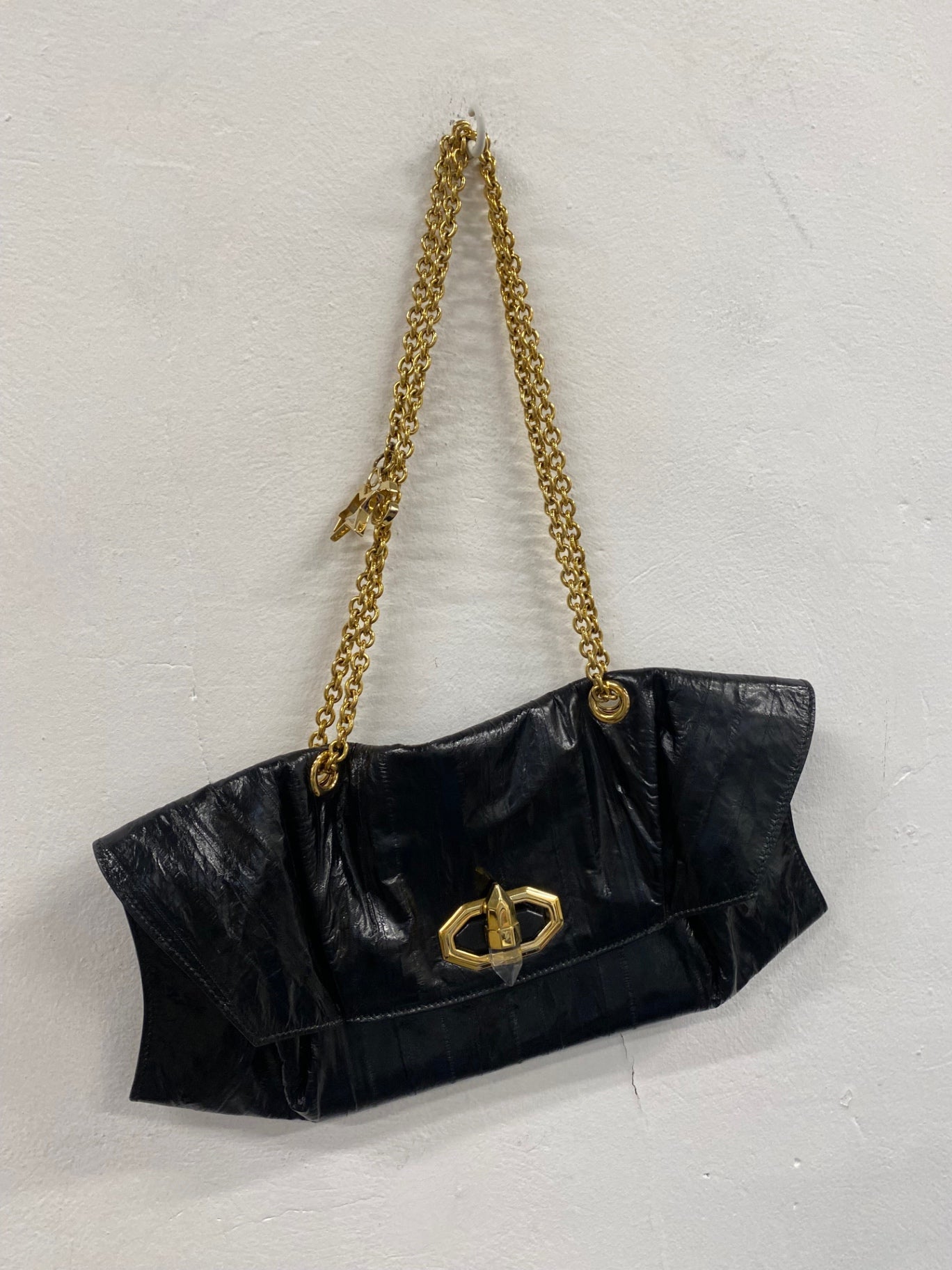 Fabulous classic leather  Moltedo evening Bag One size Black DM002