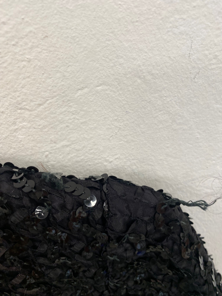 Fabulous Carol Brent Vintage sparkly party Dress UK14 Black LB010