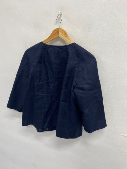 Fabulous Paul Costello Dressage linen Blazer UK 12 Navy Blue KF221