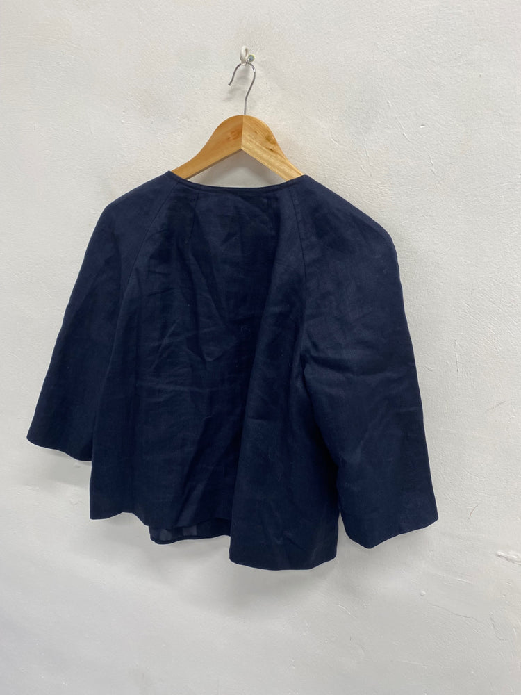 Fabulous Paul Costello Dressage linen Blazer UK 12 Navy Blue KF221
