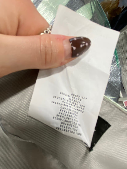 Fabulous Emporio armani Mini Skirt UK 10 W27 coated Tropical green grey KF221