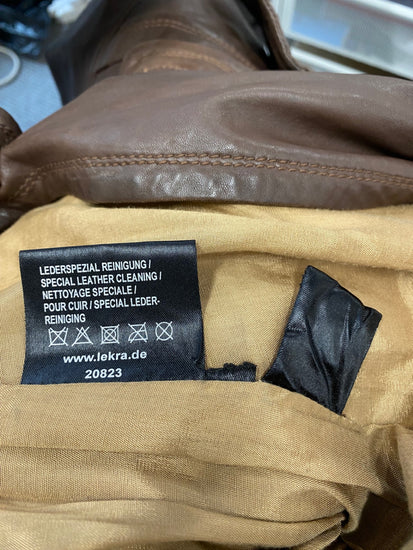 Fabulous Julia s roma Leather jacket UK 8/10 Brown belted KF221