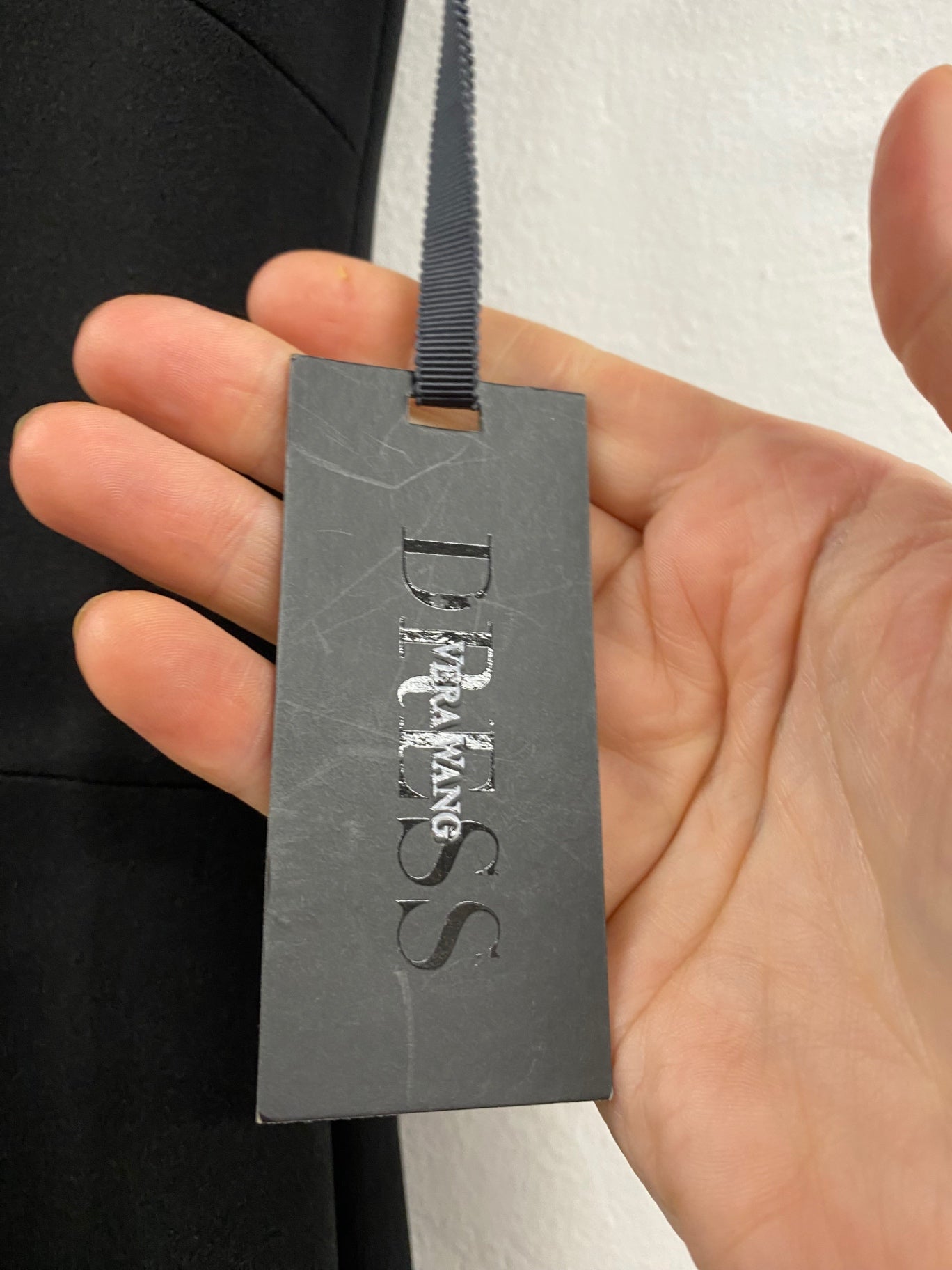 Fabulous Vera Wang evening maxi Dress UK12 Black RG99