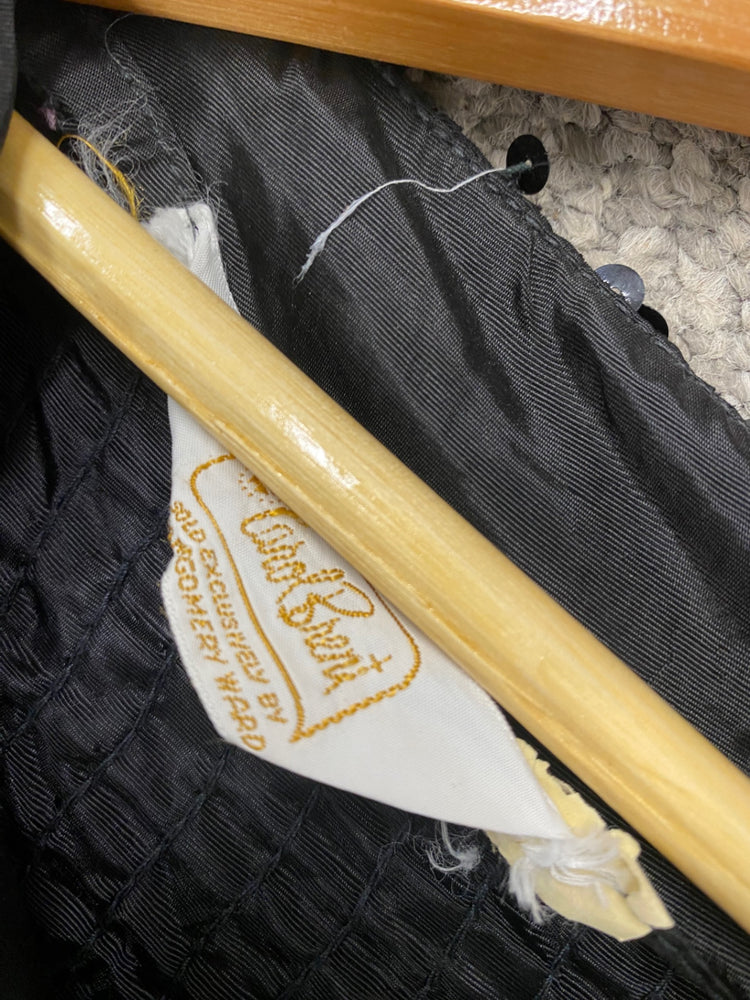 Fabulous Carol Brent Vintage sparkly party Dress UK14 Black LB010