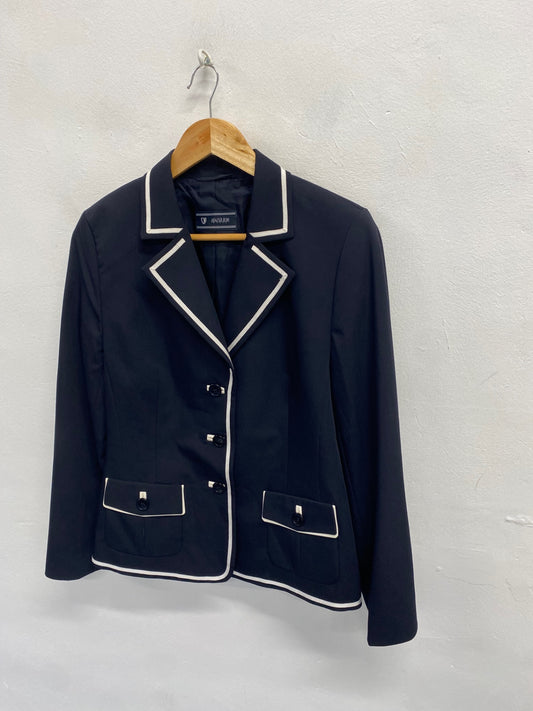 Fabulous Basler Blazer UK 12 Navy nautical KF221 