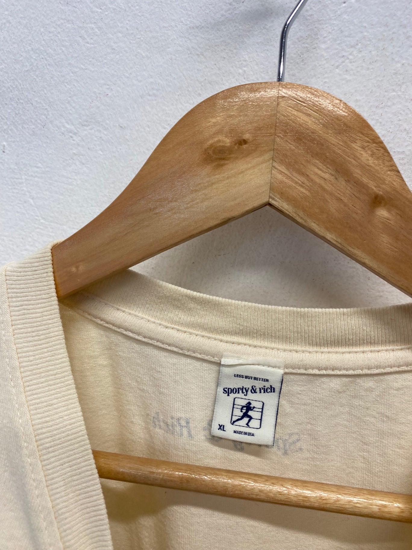 Fabulous Sporty & Rich Tshirt UK 14/16 Beige AC504