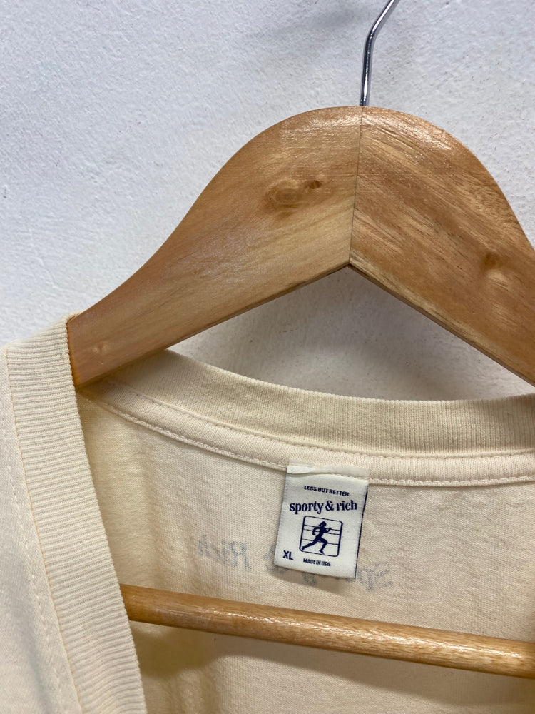 Fabulous Sporty & Rich Tshirt UK 14/16 Beige AC504