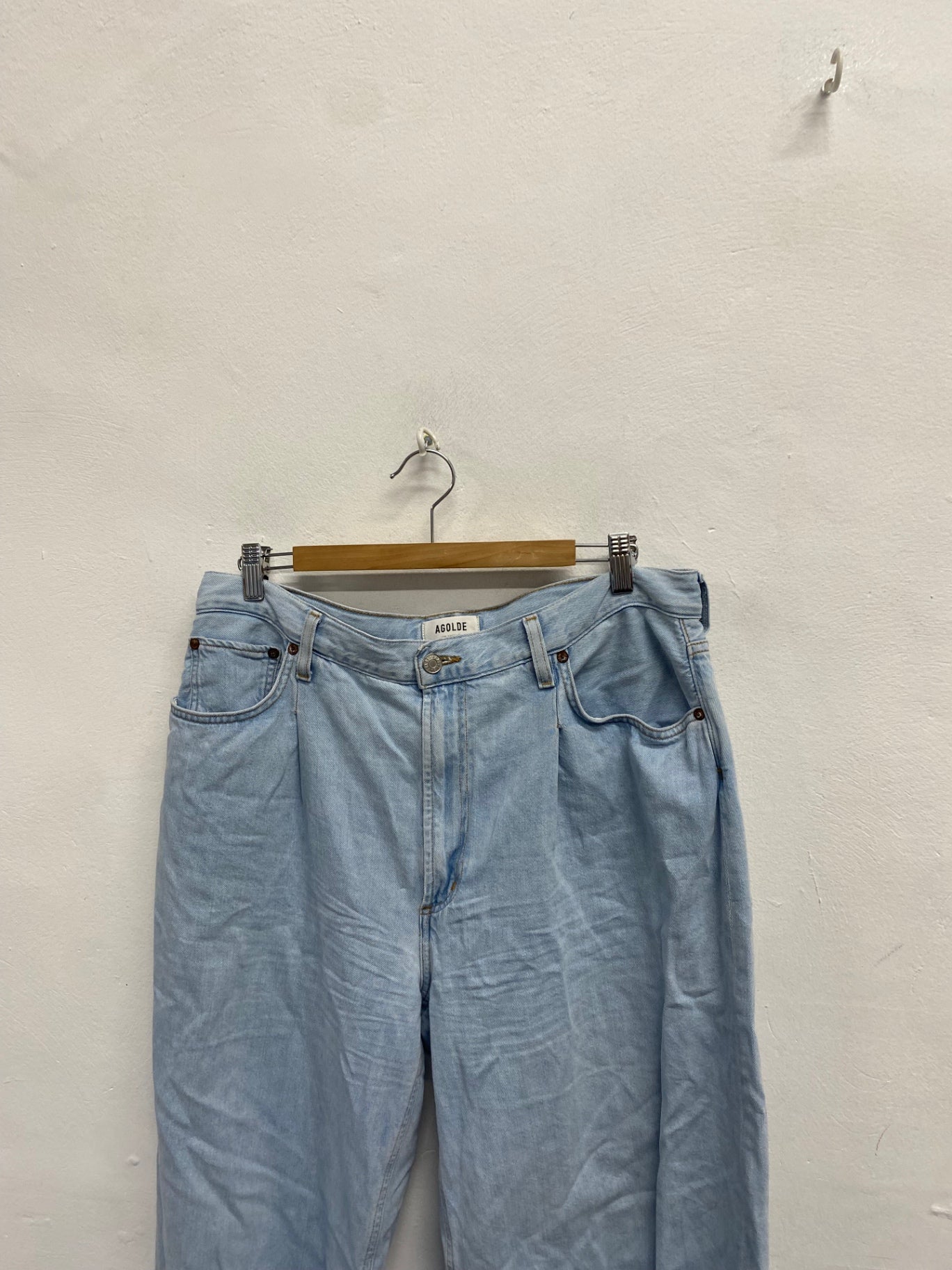 Fabulous Agolde Cropped jeans UK 14/16 Light Blue AC504