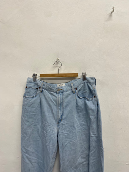 Fabulous Agolde Cropped jeans UK 14/16 Light Blue AC504