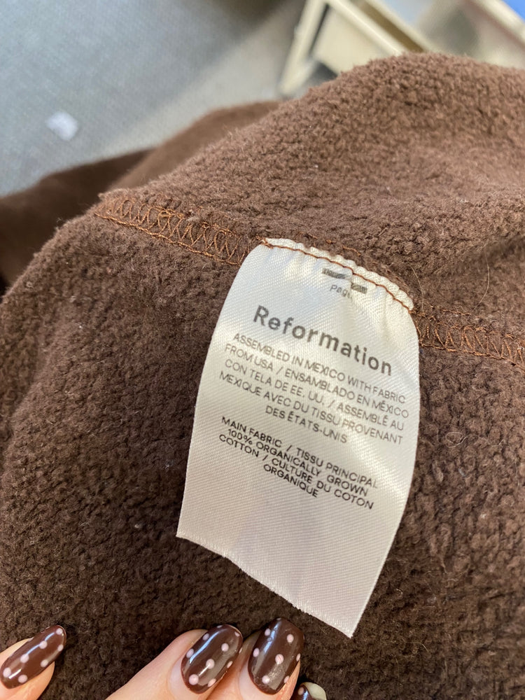 Fabulous Reformation oversized boxy Sweatshirt UK 12 Brown AC504