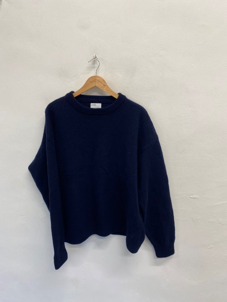 Fabulous Colourful standard wool Knitted jumper UK XL Navy Blue AC504