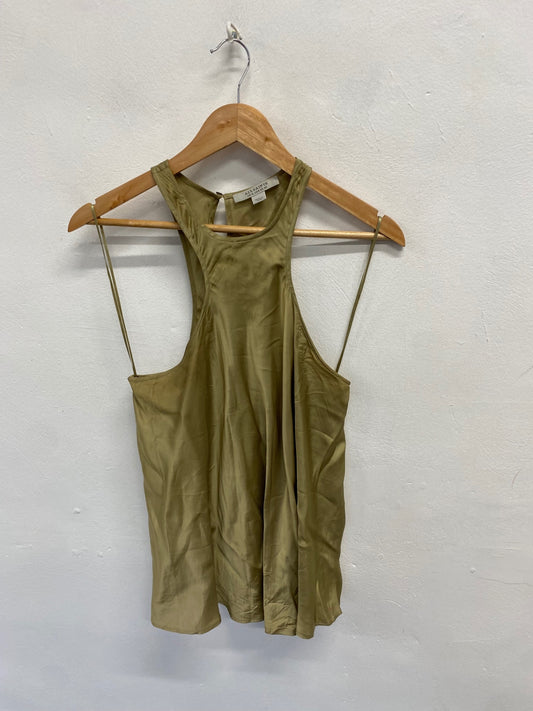 Fabulous AllSaints verna Cami top UK 12 Olive AC504