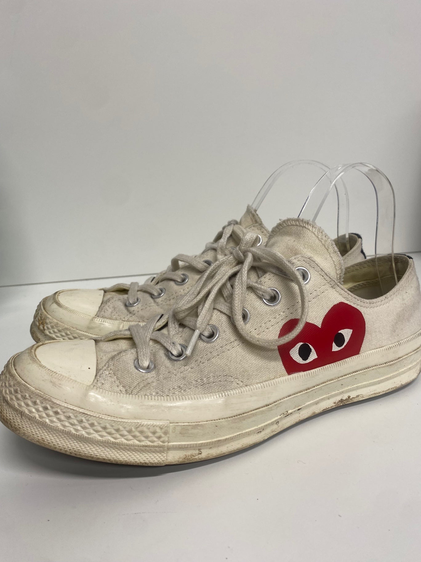 Fabulous Converse x Comme des Garçons PLAY Sneakers Uk7 cream AC504