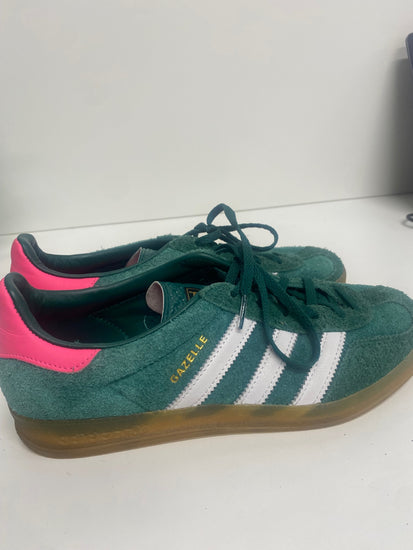 Fabulous Adidas Original Colliegiate Sneakers UK6.5 Green & Pink AC503