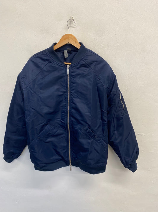 Fabulous Sweaty Betty Bomber Jacket UK 14 Navy AC504