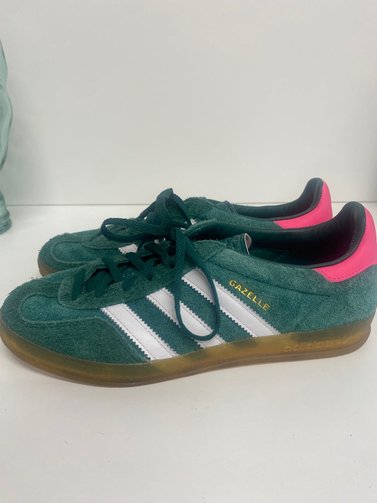 Fabulous Adidas Original Colliegiate Sneakers UK6.5 Green & Pink AC503