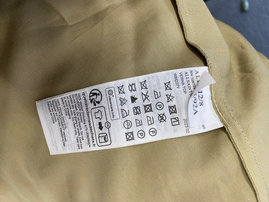 Fabulous AllSaints verna Cami top UK 12 Olive AC504 