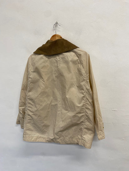 Fabulous Barbour rare Hutton showerproof Jacket UK 16 Beige AC504