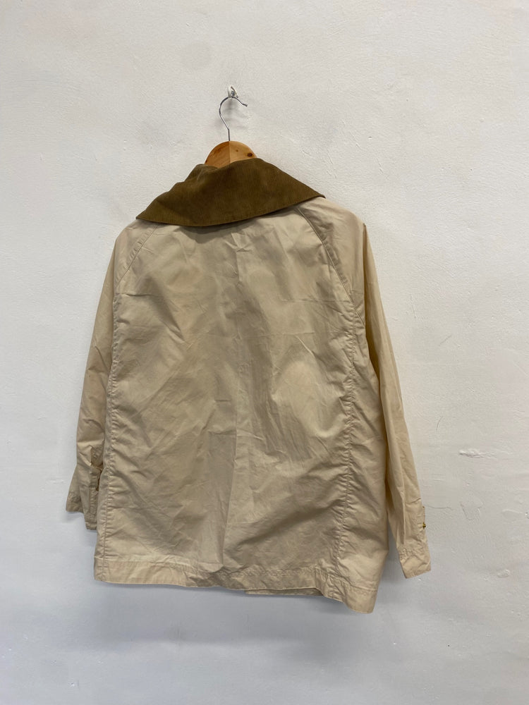 Fabulous Barbour rare Hutton showerproof Jacket UK 16 Beige AC504