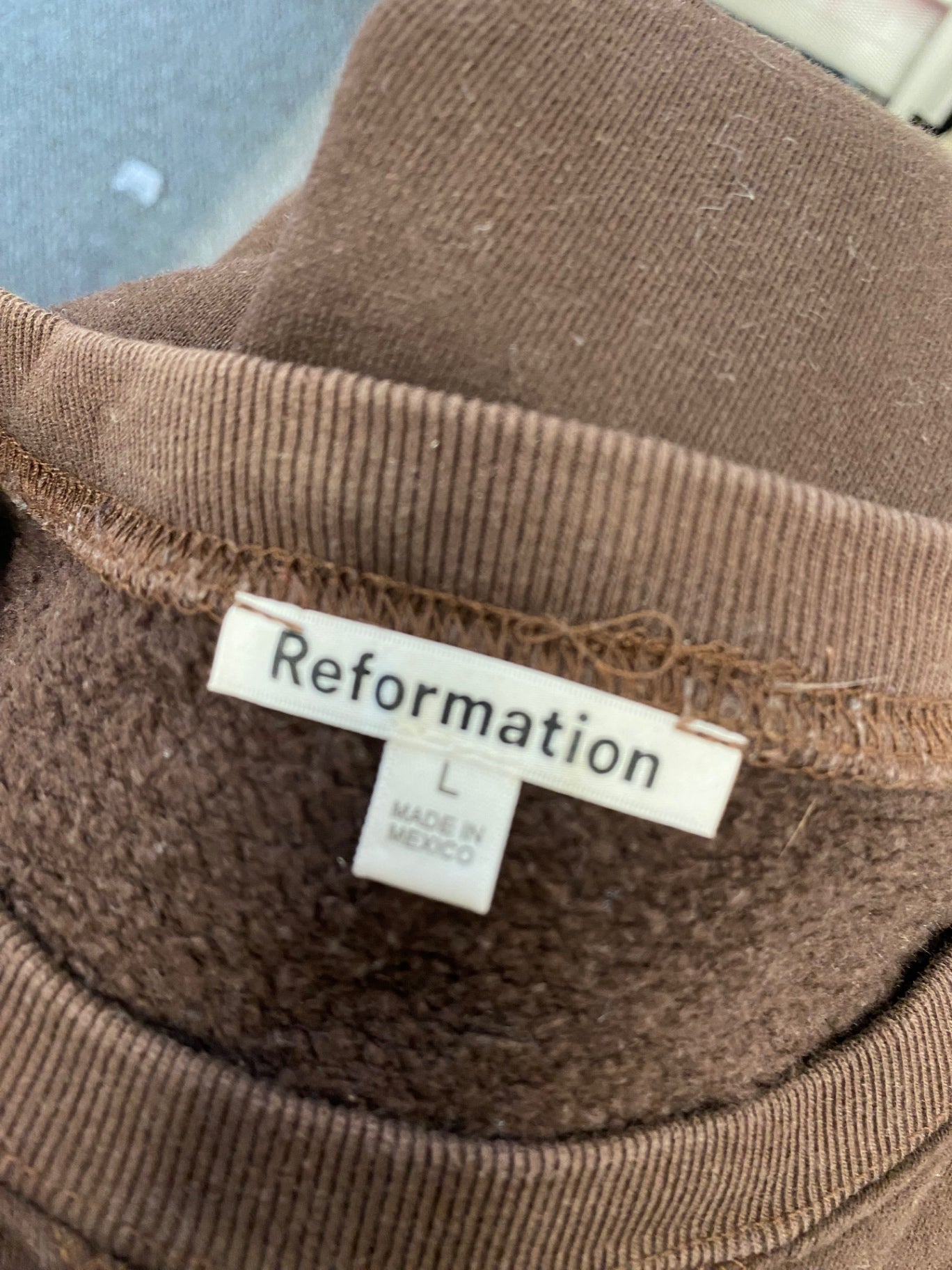 Fabulous Reformation oversized boxy Sweatshirt UK 12 Brown AC504