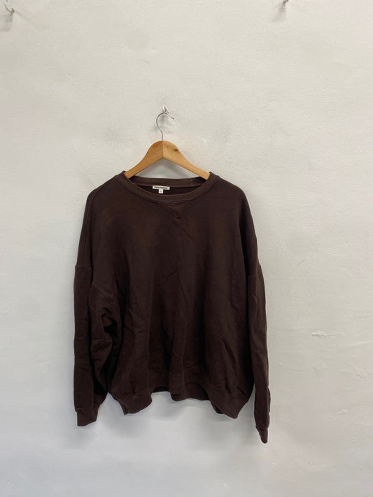 Fabulous Reformation oversized boxy Sweatshirt UK 12 Brown AC504