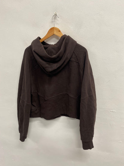Fabulous Lululemon scuba zip Hoodie UK 16 Brown AC504