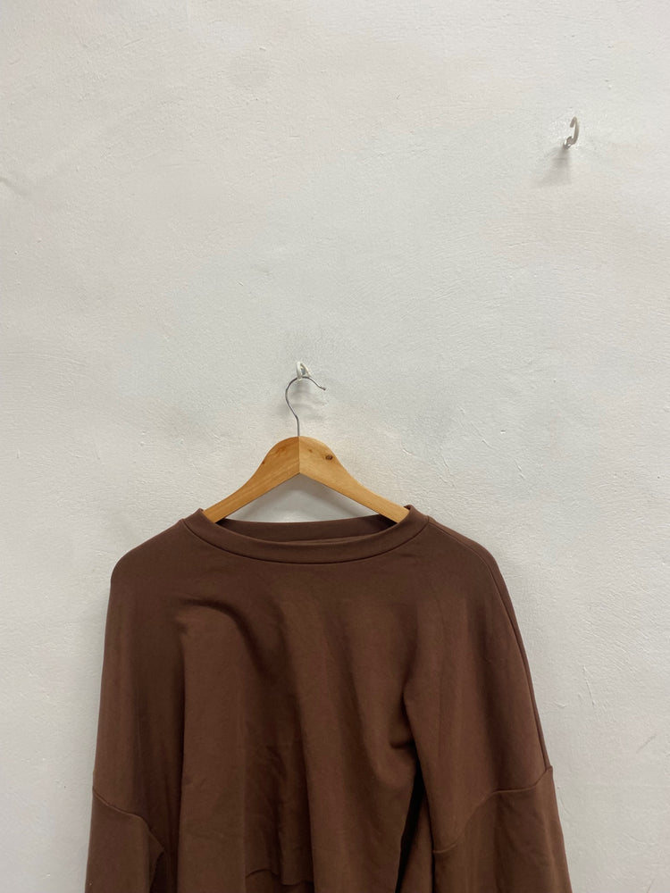 Fabulous Weworewhat x luisaviaroma Sweater crop UK 14 Brown AC504