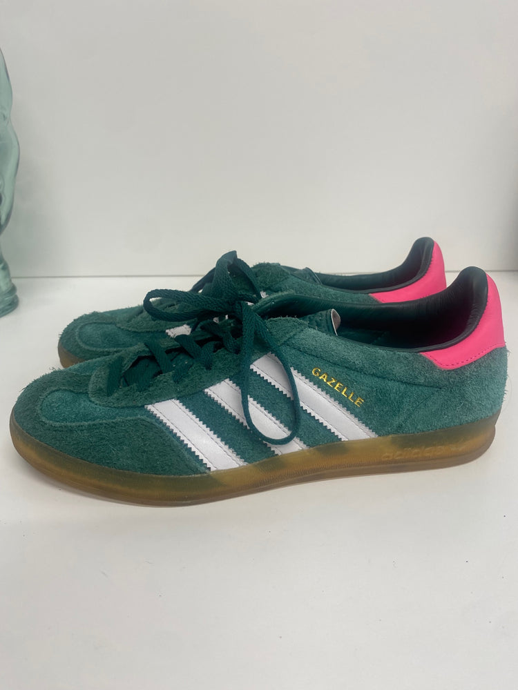 Fabulous Adidas Original Colliegiate Sneakers UK6.5 Green & Pink AC503
