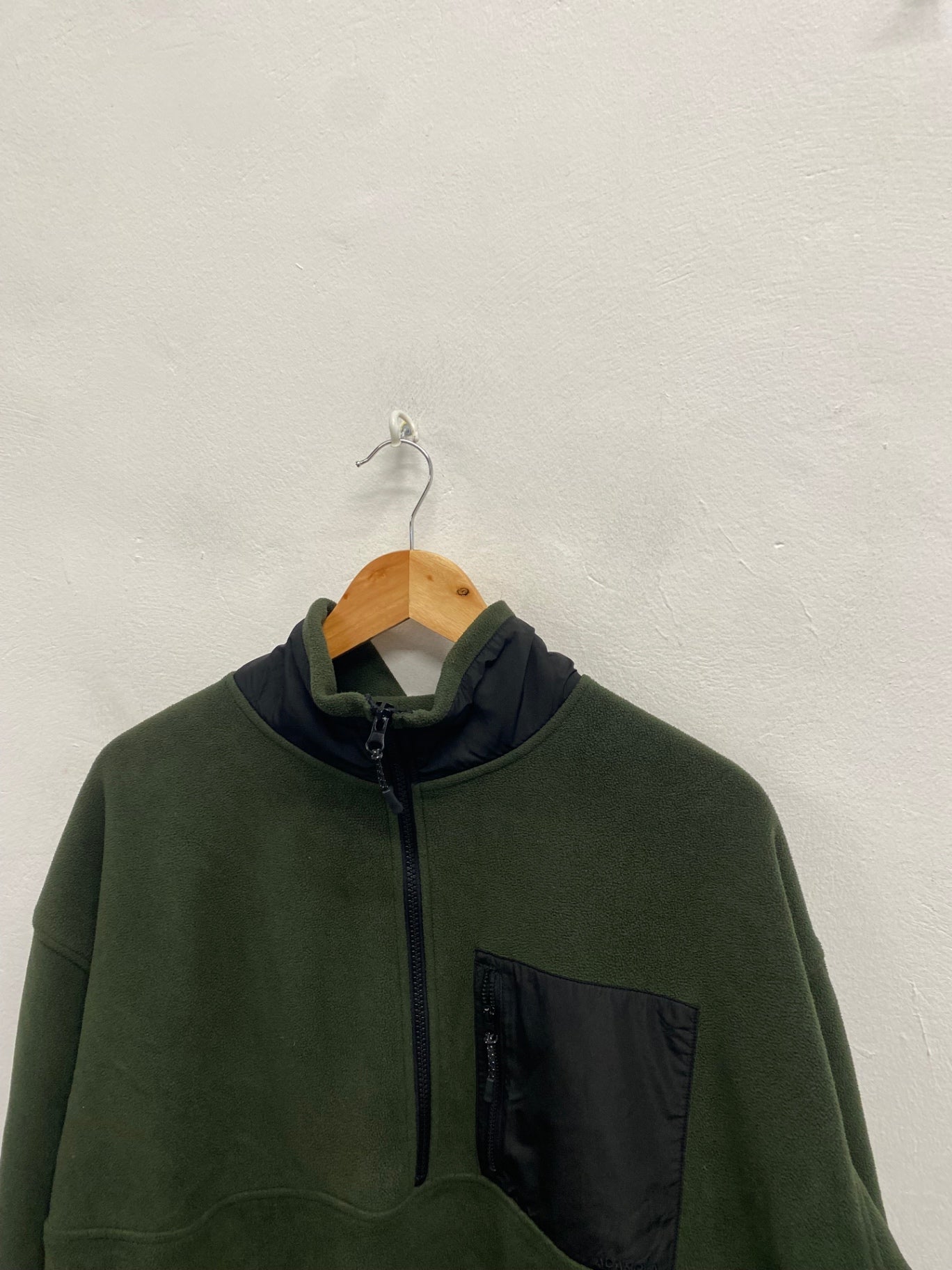 Fabulous Adanola Fleece Jumper UK 16 khaki Green zip AC504