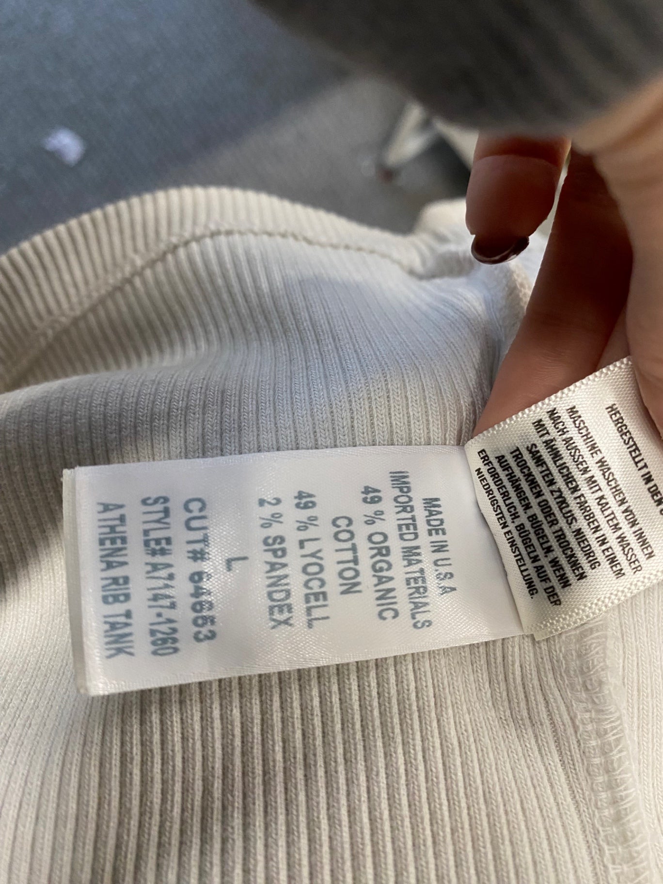 Fabulous Agolde Tank Top cut out UK 12 White ribbed AC504