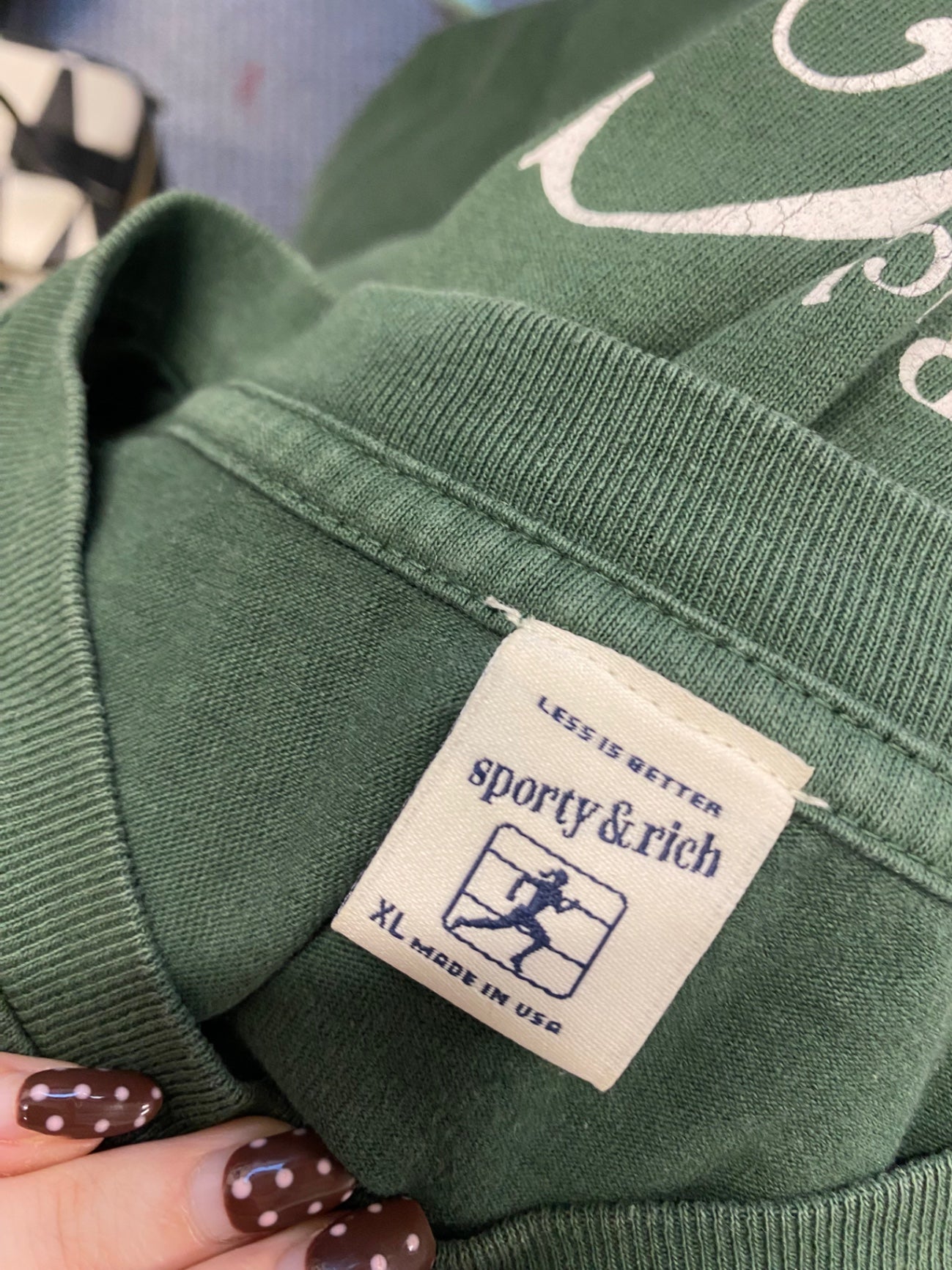 Fabulous Sporty & Rich printed T-Shirt UK 14 Green AC504