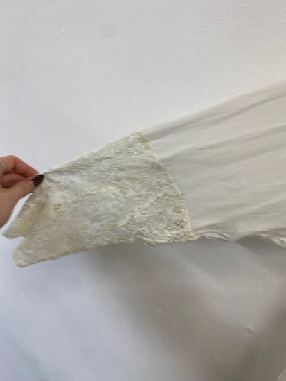 Fabulous French Connection taza Blouse UK 12 Cream Lace new NN505