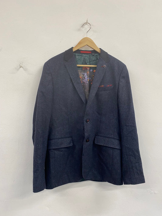 Fabulous Ted Baker Edeson Tweed Dandy Blazer 38R Dark Navy size 3 NN505
