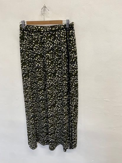 Fabulous Whistles Midi Skirt UK 12 Khaki black speckle NN505