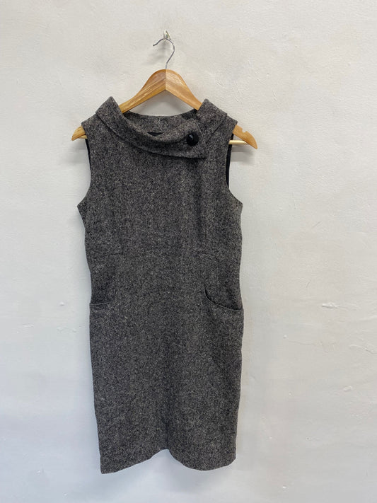Fabulous Hobbs Midi formal Dress UK 12 Grey tweed NN505