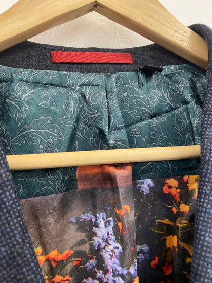 Fabulous Ted Baker Edeson Tweed Dandy Blazer 38R Dark Navy size 3 NN505